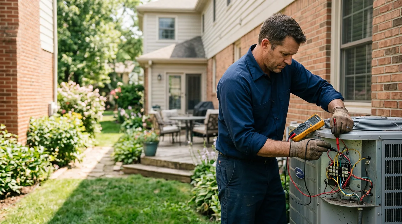 HVAC technician working near Tishomingo, OK